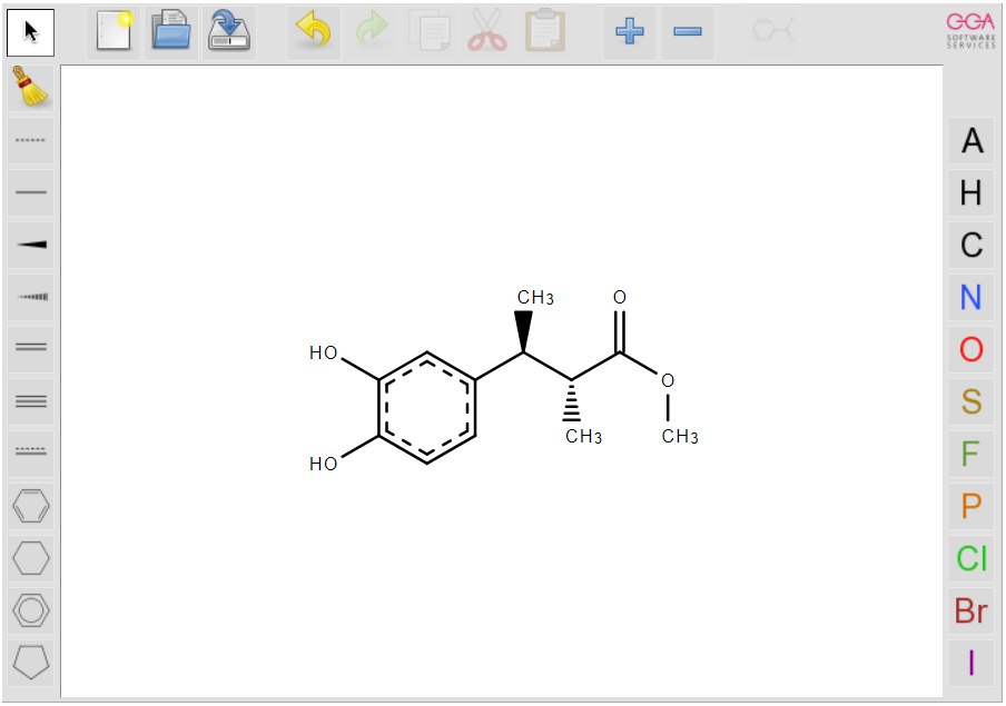 Draw a chemical structure by using ChemSpace online tool