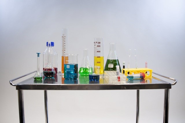 Colored chemical can be measured with spectrophotometer